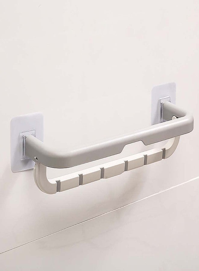 CLOUDTAIL CHOICE Towel Rail Rack Holder Wall Mounted Punch-free Double Layer Bathroom Self-adhesive Hanging Hanger Shelf Bathroom Home Organizer (2 piece) - Image 1